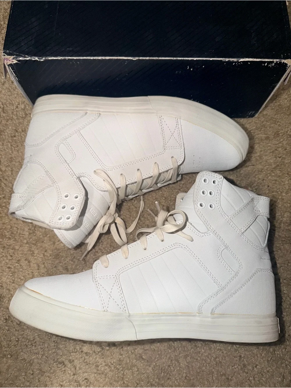 Supra Skytop Chad Muska Pro Model White High Top Sneakers Men’s Size 8.5